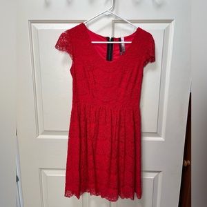 Cocktail dress ruby red lace Kenzie size XS